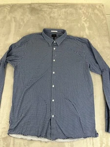 Good Man Brand Cotton Stretch Button Down Mens Size 2XL Geometric Pattern - Picture 1 of 10
