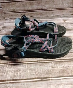 Chaco Damensandalen 9 ZX2 Riemen blau verstellbar geometrisch Vibram Wanderweg - Bild 1 von 11