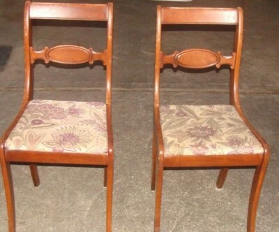 TELL CITY Mahogany  Dining  Chairs Set of 2, Pick- up ONLY ,Long Island NY11730  - Image 1 of 4