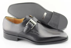 Herren Magnanni "Tudanca" schwarz Leder Mönch Riemen Halbschuhe Größe US 8-D - Bild 1 von 6