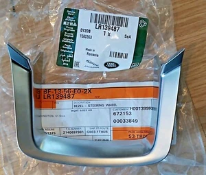 Anillo cromado inferior volante para volante Range Rover Velar L560 Sport L494 Evoque L551 - Imagen 1 de 2