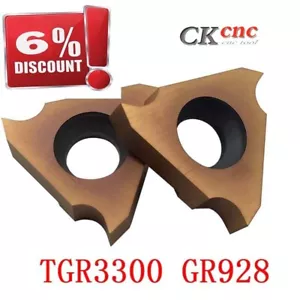 10Pcs TGR3300 GR928 CNC lathe insert Shallow slot cutting blade For STGFR - Picture 1 of 5