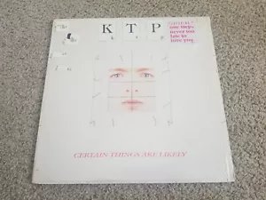 K.T.P. - Certain Things Are Likely GER LP 1986 Vinyl LP w/ Hype 422 830-397-1 M- - Imagen 1 de 4