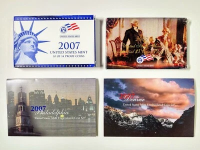 2007 Proof & Uncirculated US Mint Collection Set (D:P:S 42 Coins) - Image 1 of 4