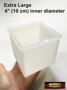 M00505 MOREZMORE Silicone Mold Cube Extra Large 4" 10 cm Candles Mold Box - Picture 1 of 1