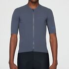 Fabric Fit Short Sleeve Cycling Jerseys Seamless Collar Design Light Gray