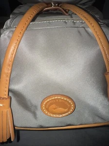Dooney & Bourke Mini Backpack Purse Gray Red Liner Medium Murphy Backpack - Picture 1 of 7