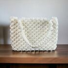 Vintage Knitted Handbag Basket Purse Cottagecore Bag