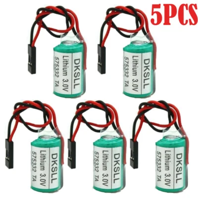 5X SIEMENS 575332TA 3V 1200mAh Battery 6FC5247-0AA18-0AA0 For 810D 840D PLC NEW - Image 1 of 4