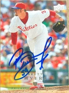 Brett Myers Autographed 2008 Upper Deck #609 - Picture 1 of 1