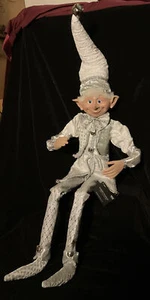 NEW CHRISTMAS PIXIE ELF 36" DECORATIVE WIREFRAME DOLL  "JACK FROST” - Picture 1 of 6