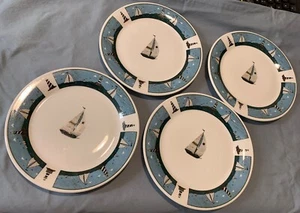 Dinnerware Oneida Casual Salad/Side Plates Sailboats Theme By Warren Kimble 7” - Picture 1 of 6