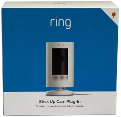 Ring Stick Up Cam Plug-In HD Security Camera with Two-Way Talk - White - Image 1 of 2