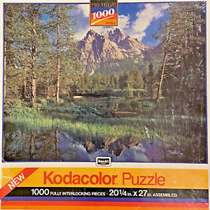 New 1989 Kodacolor Premium 1000 Piece Jigsaw Puzzle-Mountain Lake Reflection NP5