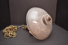 Antique large 13.5" frosted glass flower shade ceiling light fixture Art Deco