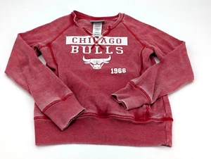 NBA Chicago Bulls Basketball Red Graphic Girls Sweatshirt Retro Look Size Large - Picture 1 of 5