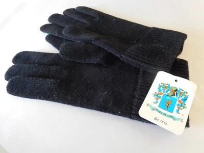 New Portolano Merino Ribbed Cuff Wool Gloves ~Men's Black~ OS - Imagem 1 de 3
