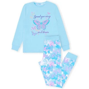 Miso Girls Butterfly Pyjama Set Long Sleeve - Picture 1 of 5
