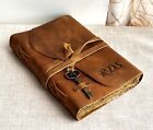 Personalized Leather Journal With Small Defects  Handmade Deckle Edge Paper