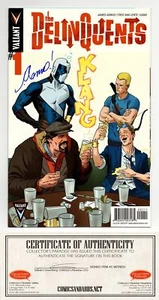 DELINQUENTS #1 SIGNED BY JAMES ASMUS W/ COA BAGGED BOARDED VALIANT COMICS VEI - Picture 1 of 3
