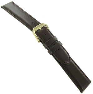 19mm Kreisler Brown Genuine Padded Calf Leather Mens Watch Band Regular BOGO! - Picture 1 of 3
