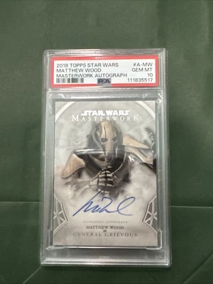 2018 Tops Star Wars Masterwork General Grievous - Matthew Wood Auto PSA 10 🔥 - Image 1 of 2