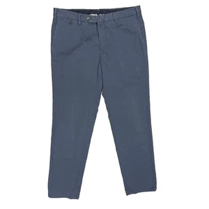 PT01 Pixel Slim Fit Chinos Italy Stretch Pants Cotton Blue Heavyweight 34x30 - Foto 1 di 12