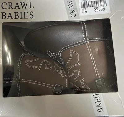 Crawl Babies Cowboy Boots Size 3 New In Package - Image 1 of 4