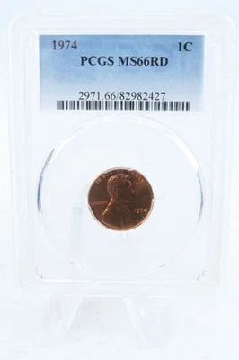 1974-P PCGS MS66RD Lincoln Memorial Cent Business Strike 1C - Image 1 of 2