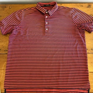 Ralph Lauren RLX Herren Poloshirt Kurzarm gestreift rot dunkelblau XL - Bild 1 von 10
