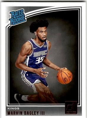 2018 Donruss Marvin Bagley Rated RC Card Kings No. 168 Basketball Card - Image 1 of 2