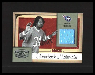 2005 Adam Jones Rookie Patch Donruss Throwback Threads #201 Tennessee Titans - Image 1 of 3