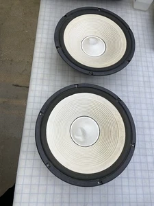 SET Vintage Plessey Foster 12" Tieftöner Lautsprecher weiß 113512 R O C - Bild 1 von 17