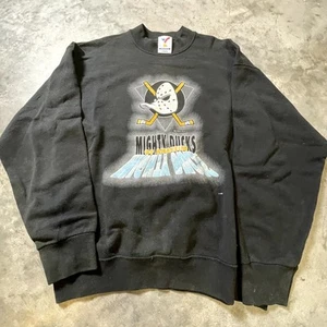 Vintage 1993 Artex Mighty Ducks of Manheim YOUTH XL (MEDIUM ADULT) Sweatshirt - Picture 1 of 5