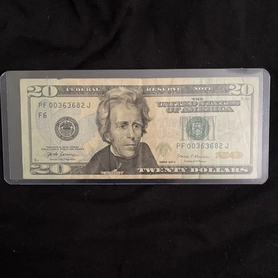  Twenty Dollar Bill $20 low SERIAL and off center/ #2013 series - Image 1 of 4