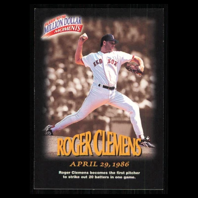 Roger Clemens #12 1997 Fleer Million Dollar Moments Boston Red Sox Baseball Card - Image 1 of 3