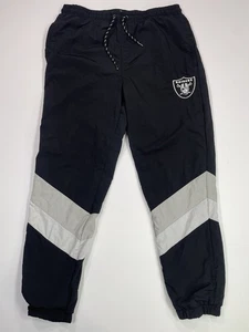 Vtg Raiders Windbreaker Pants Men’s Large NFL Las Vegas Oakland Embroidered - Picture 1 of 12