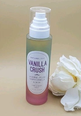 Nature Love Vanilla Crush Jasmine Warm Vanilla & Musk Hair& Body Mist 6 fl New  - Image 1 of 3