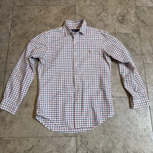 Polo Ralph Lauren Shirt Button Up Long Sleeve Men’s Small Blue White Red - Picture 1 of 5