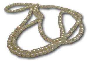 Pearl Necklace Long 60" Nice Quality Faux Pearl Costume Flapper Bead Necklace - Picture 1 of 2
