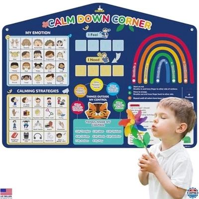 CHEFAN Juego de Esquinas Calmadas 5 Piezas, Tabla de Sentimientos y Decoración Terapia para Niños Foto 1 de 4