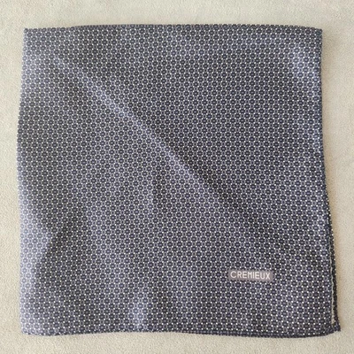 Cremieux pocket square graphite 100% silk foulard micro print formal new $35 - Image 1 of 4