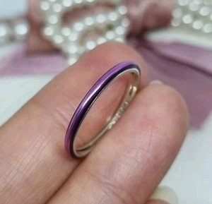 Genuine Pandora ME Shocking Purple Ring S925 ALE π Size 56 - Picture 1 of 9