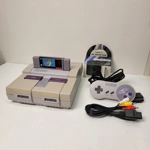 Super Nintendo SNES Console Complete with Original Controller Super Mario World - Picture 1 of 11