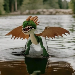 2010 How to Train Your Dragon Deadly Nadder Green Fast Shipping - Picture 1 of 5