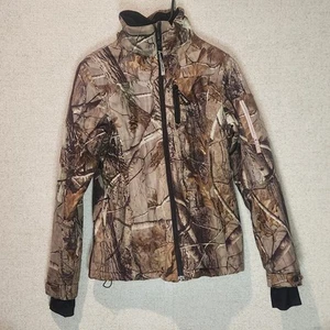 Realtree Hunting Jacket Womens L Camo Soft Shell Full Zip Fleece Lined Xtra - Picture 1 of 12
