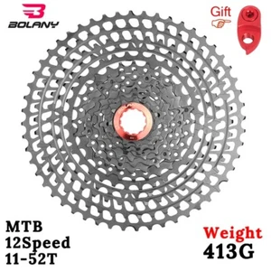 Bolany Ultraligh Cassette 12 Speed 11-52T Aluminum Alloy Freewheel for HG Hub gx - Picture 1 of 15