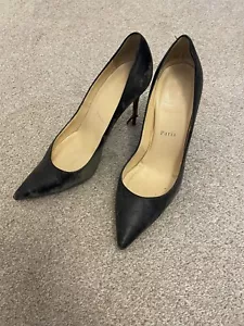 Tacones de aguja Christian Louboutin de cuero negro - talla 39,5 - Imagen 1 de 15