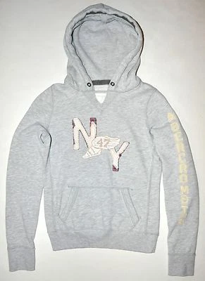 Abercrombie & Fitch Women's Juniors NY Gray Pullover Hoodie XL Fits Like Small - Image 1 of 4