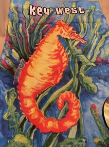 Toland Sea Horse Key West 12.5 x 18 Colorful Regional Florida Garden Flag - Picture 1 of 4